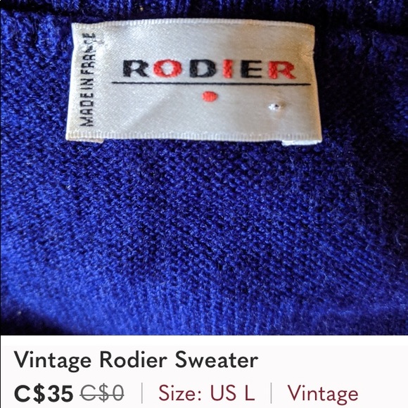 Vintage Rodier Sweater - Picture 2 of 2